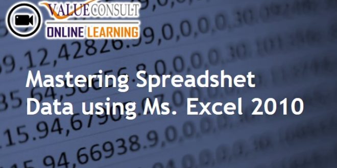 Online Training : Mastering Spreadshet Data using Ms. Excel 2010