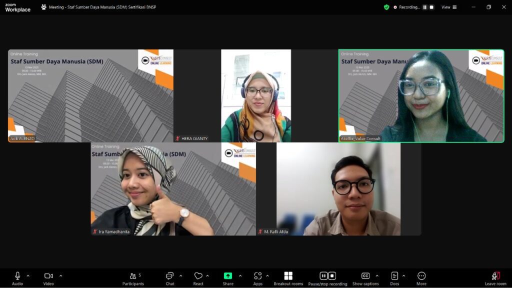 Staf Sumber Daya Manusia (SDM) Sertifikasi BNSP 13 Mei 2025