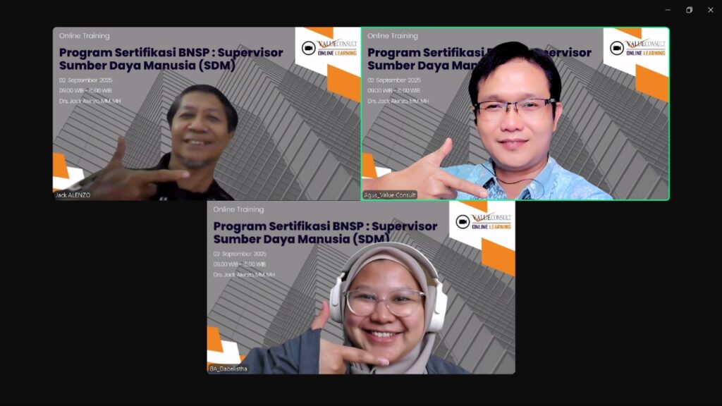Program Sertifikasi BNSP : Supervisor Sumber Daya Manusia (SDM) 2 September 2025