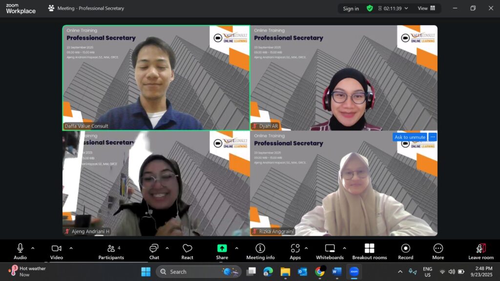 Professional Secretary 23 September 2025