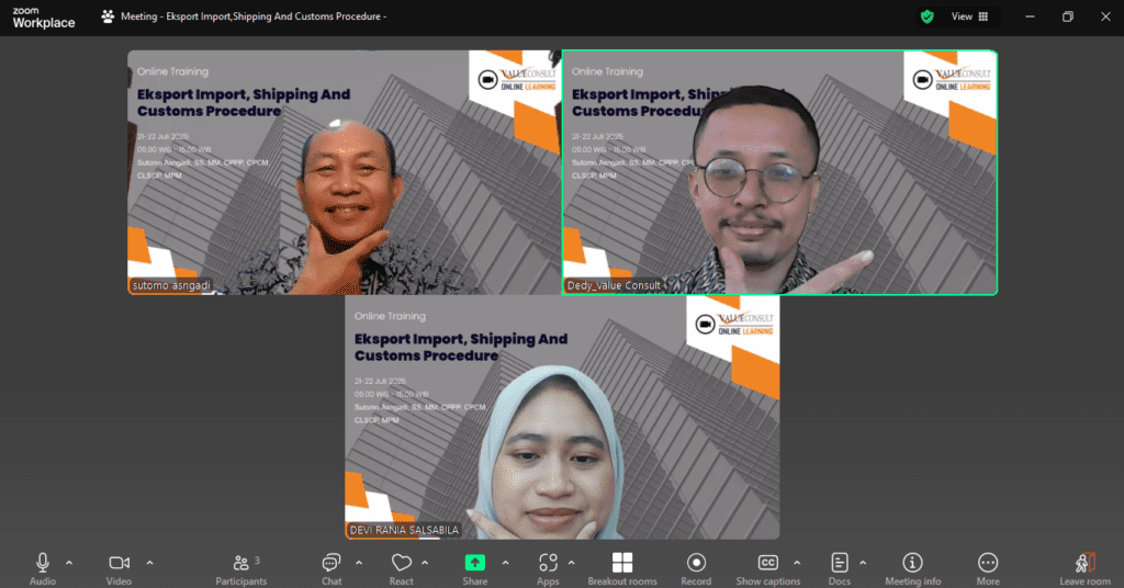 Eksport Import, Shipping And Customs Procedure 21-22 Juli 2025