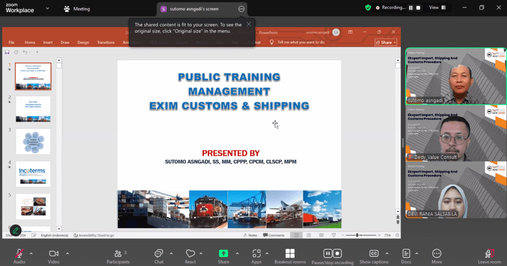 Eksport Import, Shipping And Customs Procedure 21-22 Juli 2025