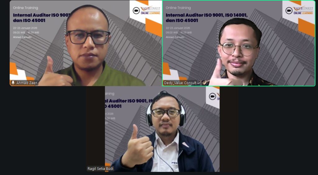 Internal Auditor ISO 9001, ISO 14001 dan ISO 45001 - 22-23 Januari 2026