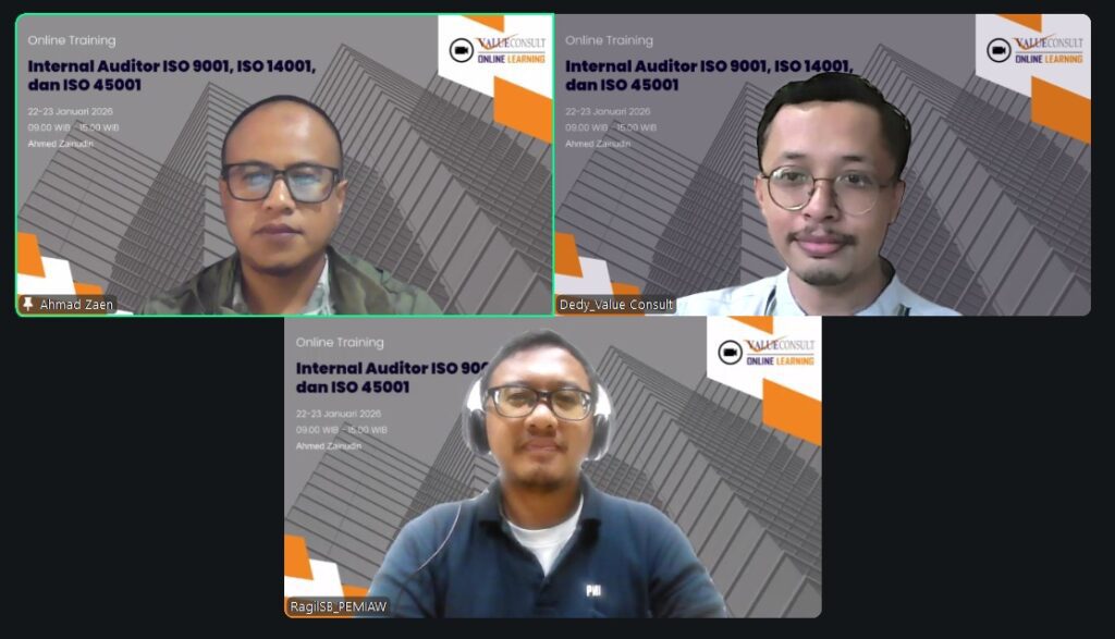 Internal Auditor ISO 9001, ISO 14001 dan ISO 45001 - 22-23 Januari 2026