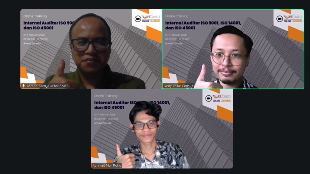 Internal Auditor ISO 9001, ISO 14001 dan ISO 45001 10-11 Februari 2026