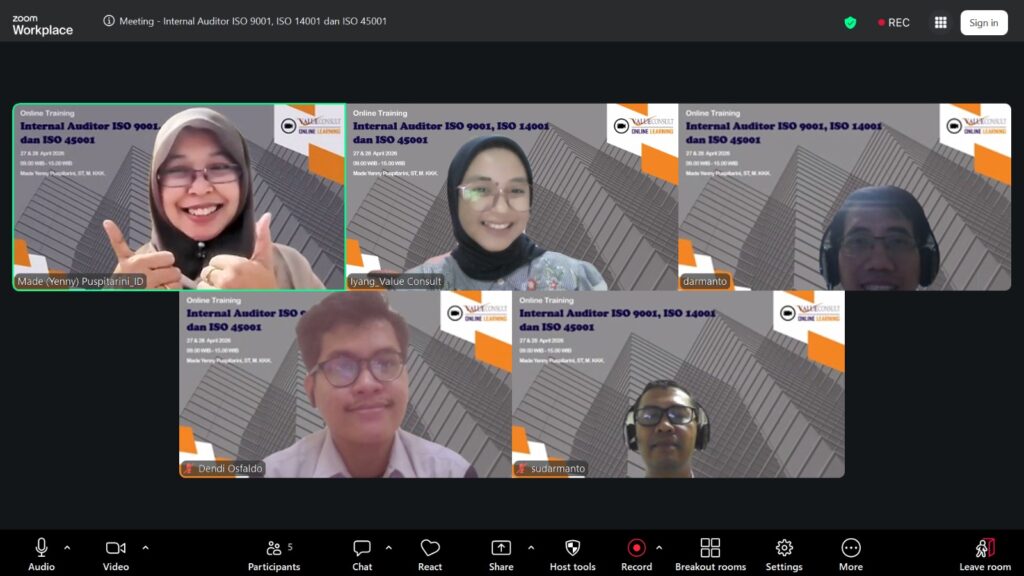 Internal Auditor ISO 9001, ISO 14001 dan ISO 45001 27 - 28 April 2026