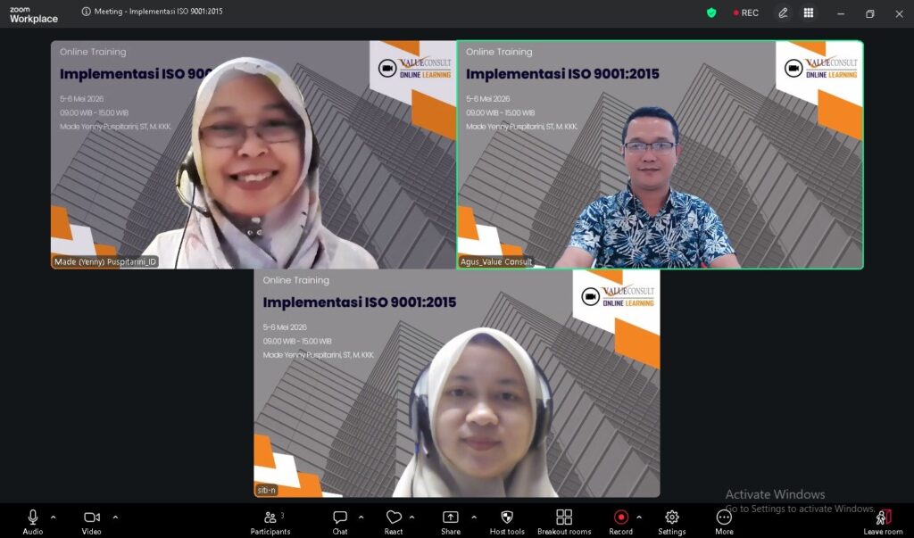 Implementasi ISO 9001:2015 5-6 Mei 2026