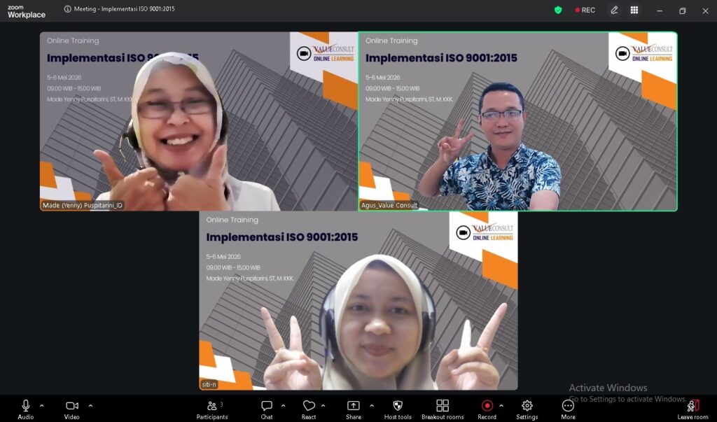 Implementasi ISO 9001:2015 5-6 Mei 2026