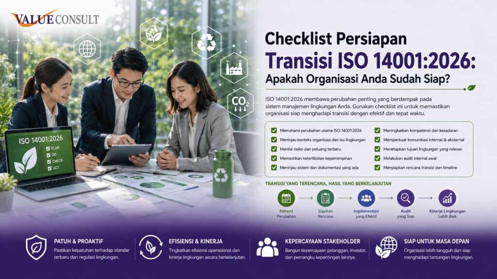 Checklist Persiapan Transisi ISO 14001:2026: Apakah Organisasi Anda Sudah Siap?