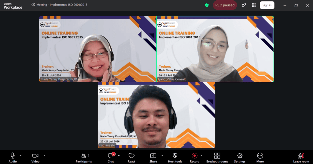 Implementasi ISO 9001:2015 20 - 21 Juli 2026